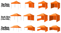 Tente pop-up d'auvent de cadre en aluminium de tissu enduit de PVC personnalisé ignifuge résistant pour l'étal de marché/marché alimentaire/détaillant
