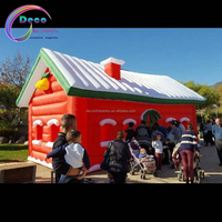 Maisto — maison de noël gonflable avec lumière LED, pour décoration,