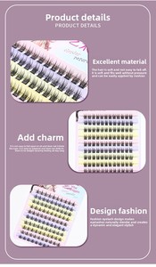 ขนตาปลอมแบบธรรมชาติ 10 แถว สไตล์เมฆ สำหรับผู้หญิง แบบแมงงาหวาน แคทอาย ไอซ์เบิร์ก ฟลาวเวอร์ ซี ทริปเปิล ฟิชเทล อุปกรณ์แต่งหน้า ยี่ห้อ YS - Product Image 5