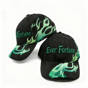 Xu Hướng Mới Tùy Chỉnh Trucker Hat Thêu Màu Đỏ Vàng Ngọn Lửa Đua Hat Phong Cách Đường Phố Hình Ảnh Bông Mũ Bóng Chày Bán Buôn - Product Image 2