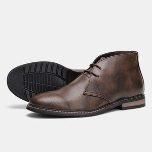 Bottines Rétro du Désert pour Homme en Grande Taille, Modèle International pour Station Indépendante Amazon, à Lacets Style Martin en Cuir pour l'Export - Product Image 6