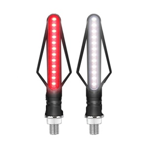 24 LED clignotants de moto indicateur de brouillard queue de frein Streamer <span class=keywords><strong>clignotant</strong></span> pour Yamaha Honda <span class=keywords><strong>KTM</strong></span> Kawasaki motos avant - Product Image 5