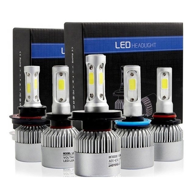 High Quality S2 Auto Light Headlamp COB High Lumen 9005 9006 H1 H3 H4 H7 H11 Car Led Headlight Bulbs for Car