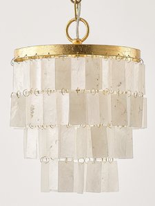 Lámpara Colgante de Concha Natural con Marco de Hierro, Lámpara Moderna de Lujo para Hotel, Villa y Decoración de Interiores - Product Image 4