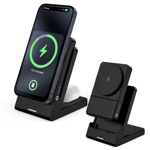 แบตเตอรี่สำรองแบบพกพา 15W ไร้สาย ลิเธียมโพลิเมอร์ 5000mAh พร้อมแท่นชาร์จแม่เหล็ก 2 in 1 - Product Image 4