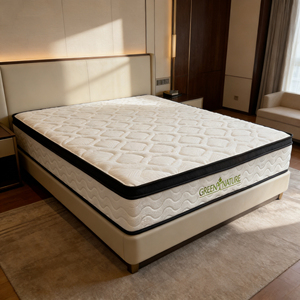 Matelas hybride de luxe moderne en mousse à mémoire de forme et ressorts ensachés, tailles King et Queen, roulé en boîte pour chambre à coucher, école et hôtel - Product Image 2