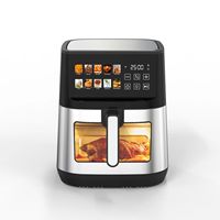 Nouvelle friteuse à air numérique 2000W 8 litres 12 en 1, 8L en acier inoxydable, double panier, friteuse à air intelligente
