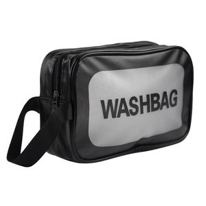Portable <b>Transparent</b> Frosted PVC <b>Makeup</b> <b>Bag</b> Custom Waterproof Travel Toiletry <b>Bag</b> - Product Image 2