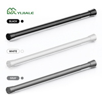 YIJIALE, 22 años de experiencia, Barra de tensión para cortinas de 23 mm de acero, 0.7-1.0m, con base de ABS antienvejecimiento, sin perforación, antideslizante de TPE, para cortinas de puerta/guardarropas