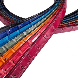 Thắt Lưng Da Cá Sấu Nhiều Màu Dành Cho Nữ Dây Đeo Thay Thế Không Có Khóa Trơn - Product Image 6