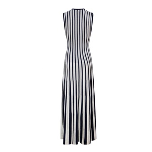 <span class=keywords><strong>Abito</strong></span> Lungo <span class=keywords><strong>in</strong></span> <span class=keywords><strong>Maglia</strong></span> Personalizzato per Donna, Alta Qualità, Senza Maniche, a Righe e <span class=keywords><strong>Plissettato</strong></span> - Product Image 2