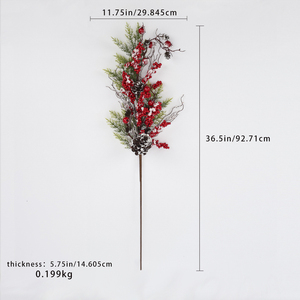 Decoración Navideña Natural y Artificial: Ramas <span class=keywords><strong>de</strong></span> Pino con Bayas Rojas y Nieve Artificial para Árboles <span class=keywords><strong>de</strong></span> Navidad, Proveedor y Fabricante - Product Image 4