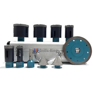 Kit de scie cloche diamantée brasée sous vide populaire de haute qualité ensemble de mèches de forage pour carreaux de porcelaine en céramique et marbre - Product Image 2