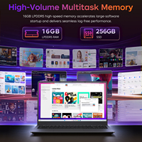 Ordinateur portable fin de 15,6 pouces avec Windows 11, processeur AMD Ryzen 5 PRO 6650U, 16 Go de mémoire LPDDR5, charge rapide 65W Type C PD, mini ordinateur portable portable