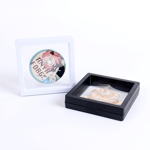 Boîte de présentation flottante transparente en film plastique pour bijoux, colliers, bagues, objets de collection, boîtes de rangement à membrane - Product Image 1
