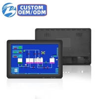 Monitor Industri 12.1 Inci 1280*800 VGA USB Layar Sentuh Resistif Lebar Plastik TFT VESA Terpasang di Dinding dengan Dudukan Desktop