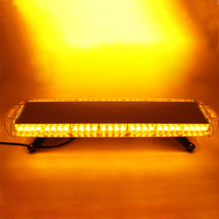 Barra de Luces de Emergencia Súper Brillante BIAOCHI, 64 LED, Luz de Advertencia Intermitente Ámbar, Barra de Señalización de 33 Pulgadas, 12V 24V para Auto, Camioneta, Camión