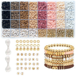 Polymer <b>Clay</b> Bracelet DIY Jewelry <b>Set</b> 3860pcs With Alphabet Beads For Handmade Crafting - Product Image 1