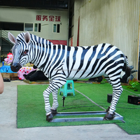 Sculptures de jardin sur le thème des animaux, animaux animatroniques réalistes et mobiles, modèle de zèbre à vendre