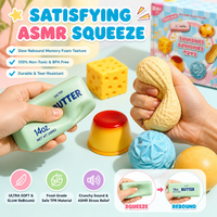 Ensemble de jouets anti-stress en boîte : Cacahuète, Fromage, Beurre, Pudding, Pomme de terre, Bonbons – Articles sensoriels Fidget