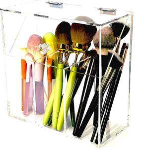 Organisateur de maquillage en acrylique, boîte de rangement transparente pour pinceaux cosmétiques, boîte de présentation - Product Image 1