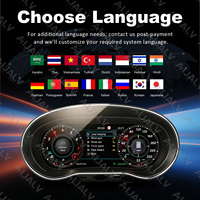 Aijia LCD Virtual Cockpit Instrument Cluster Speedometer 10.3 inci Baru untuk VW Polo 2009-2016 Retrofit Upgrade Carplay Auto Hdmi
