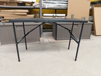 Table Pliante d'Extérieur avec Pieds en Acier Inoxydable et Plateau en Polyéthylène Haute Densité (HDPE), 240/180 cm de Long