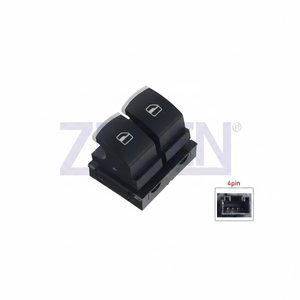 Interruptor de Apertura de Ventanas de 4 Pines Cromado Doble para Volkswagen Golf VI, Passat, Polo, Jetta I, Interruptores Automáticos - Product Image 2