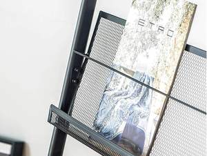 Revistero de pie Estante para periódicos con ruedas de hierro, adecuado para la exhibición de folletos o documentos - Product Image 5