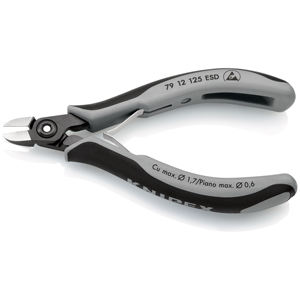 KNIPEX 79 12 125 ESD Cortador diagonal de precisión para electrónica con mangos multicomponentes pulidos de 125 mm - Product Image 2