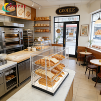 Vitrine à pâtisserie en acrylique durable, conteneur en acrylique, petite vitrine en acrylique pour l'affichage de gâteaux, desserts, pains et produits de boulangerie