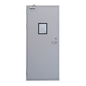Puerta de seguridad galvanizada, puerta de acero ignífuga, puerta apta para hotel, escuela, hospital - Product Image 1