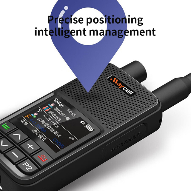 Maycall 4G LTE Handheld Walkie Talkie 5000km Range POC IPX4 Water Resistant 3500-4000mAh Battery for Radio Intercom Digital GMRS