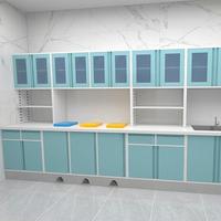 Armoire de travail murale moderne en acier inoxydable pour hôpital et école, réglable, durable, grande capacité de rangement