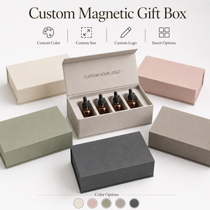 Caja de Regalo Rígida de Papel con Cierre Magnético, Ecológica, Reciclable, con Múltiples Compartimentos Personalizables para Cosméticos - Product Image 4