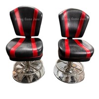 Tabouret de jeu multifonction de luxe avec repose-pieds et dossier en cuir PU, chaise réglable en hauteur pour salle de jeux