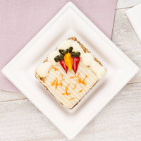 Assiette biodégradable de qualité alimentaire écologique jetable de 8 pouces Assiette de pulpe de canne à sucre carrée