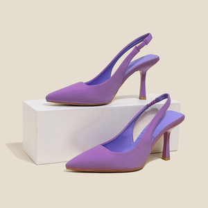 Factory Spot Female Pump 2024 New Pointed Toe Stiletto Fashion Color One Large Size Single Shoe Buckle Heel <b>Sandals</b> - Product Image 6