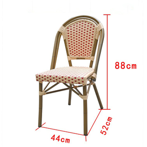 Sillas de Comedor Modernas de Mimbre y Ratán para Jardín, Resistentes al Agua, para Uso en Terrazas de Hoteles y Restaurantes - Product Image 5