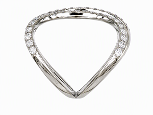 18K Gold Natural Diamond Pave Crossed Double Loop Open Ring Modern Romantic Luxury Jewelry For Women Fine Jewelry Daily Wear - Product Image 5