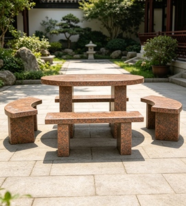 Asientos de Granito para Jardín y Exteriores, Diseño Europeo Moderno, Duraderos y Ecológicos, Compra al por Mayor - Product Image 1