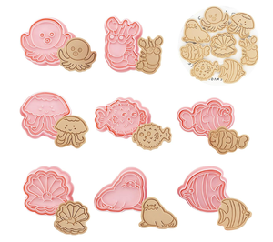 8 <span class=keywords><strong>emporte</strong></span>-pièces pour biscuits en forme d'animaux, <span class=keywords><strong>emporte</strong></span>-pièces 3D pour la pâtisserie, moules pour animaux marins, pour biscuits au chocolat DIY - Product Image 4