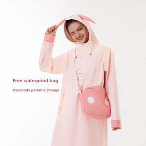 Capuche de pluie longue pour <span class=keywords><strong>scooter</strong></span>/moto, style intégral, pour randonnée en plein air, cyclisme, tendance, mignonne, respirante, coupe-vent, imperméable, en PU - Product Image 4