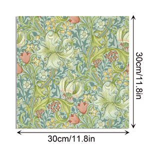 Huancai, 24 Uds., <span class=keywords><strong>papel</strong></span> para álbum de recortes William Morris, <span class=keywords><strong>papel</strong></span> artesanal de doble cara para envolver regalos, álbum de fotos, decoración, suministros para fiestas - Product Image 4