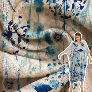 Hot Sales Woven 100% Kleid Custom Print auf Tie Dye Leinen Stoff Hersteller - Product Image 3