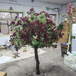 Ramo de damas de honor SPR, plantas de flor de cerezo artificiales de 5 pies, decoración de flores de interior, glicinia, árbol de boda, centro de mesa - Product Image 6