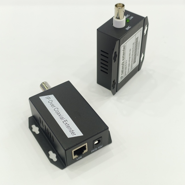 Network Cable Transmission to Coax Line 500M Ethernet Converter IP Over Coaxial Extender for CCTV