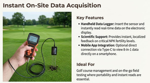 Détecteur de paramètres du sol 8-en-1 10CM 20CM 30CM : humidité, température, EC, salinité, NPK, <span class=keywords><strong>pH</strong></span> pour l'agriculture et le jardinage - Product Image 4