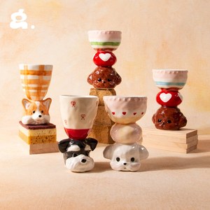 CONGSTUDIO Tasse en céramique faite à la main motif dessin animé <span class=keywords><strong>Verre</strong></span> à vin créatif pour fille Nouveau cadeau de mariage, d'anniversaire ou de Nouvel An - Product Image 3