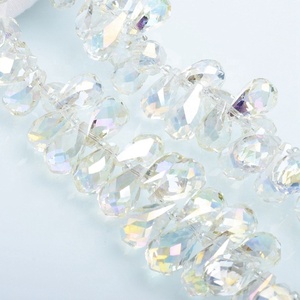 Cuentas de cristal Cuentas de lágrima Gota de agua transparente Cuenta de cristal Forma de gota de agua Accesorios de ropa - Product Image 3